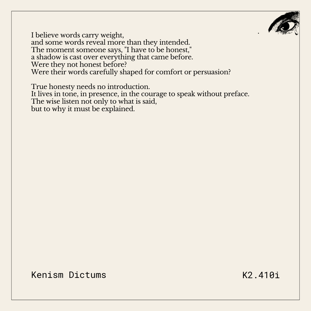 Dictum of K. - K2.410