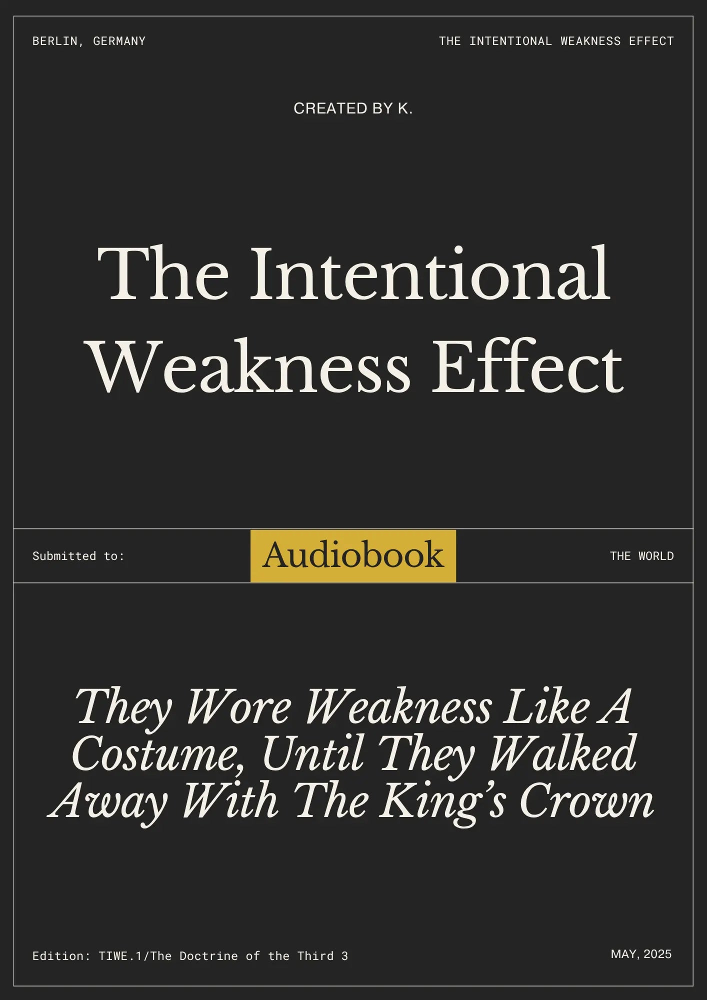 Audiobook The Intentional Weakness Effect