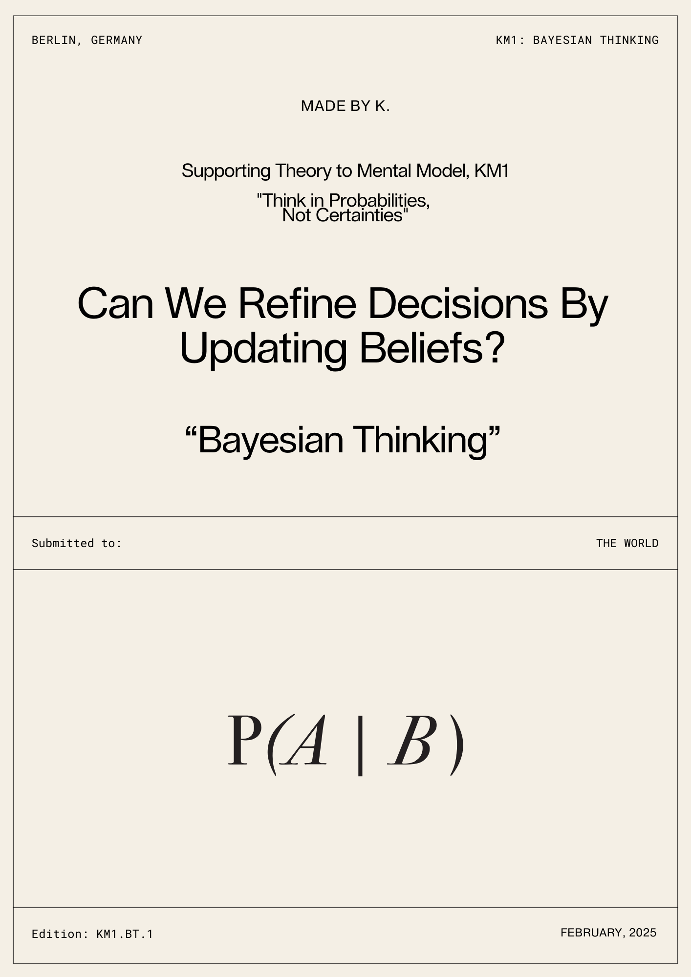 Think in Probabilities, Not Certainties | Complete Six-Part Book Collection