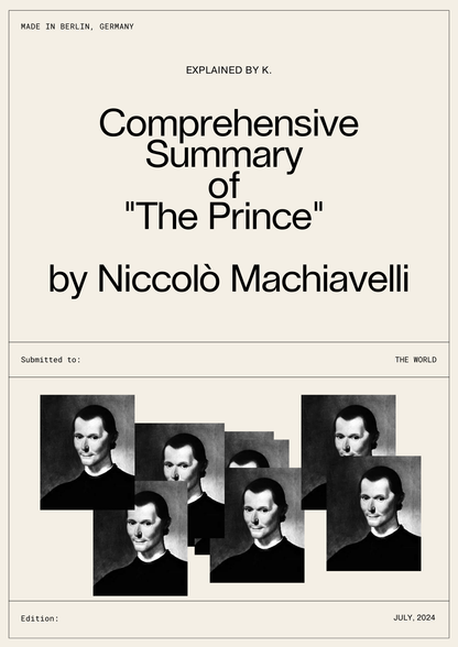 Rare Summary: "The Prince"   by Niccolò Machiavelli eBook