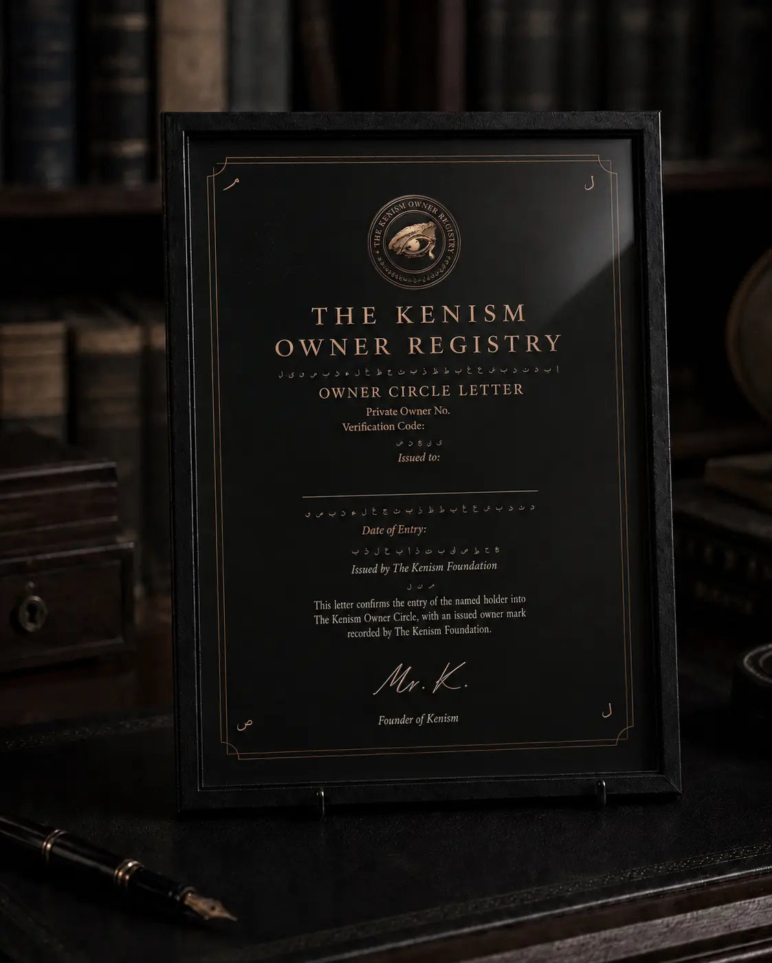 The Kenism Owner Registry Entry