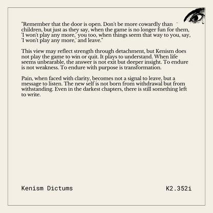 Dictum of K. - K2.352
