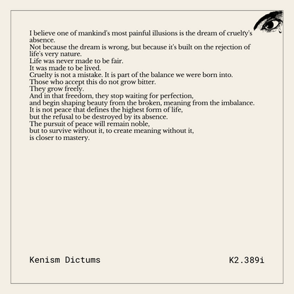 Dictum of K. - K2.389