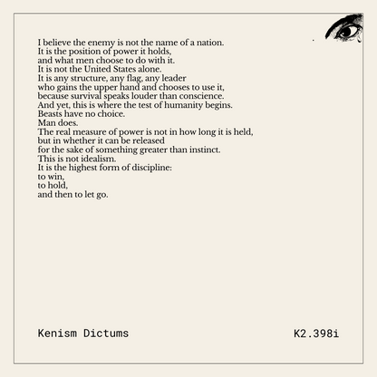 Dictum of K. - K2.398