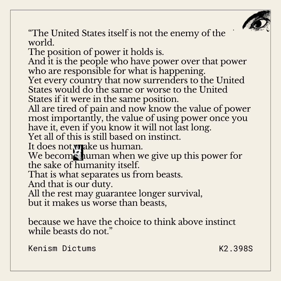 Dictum of K. - K2.398