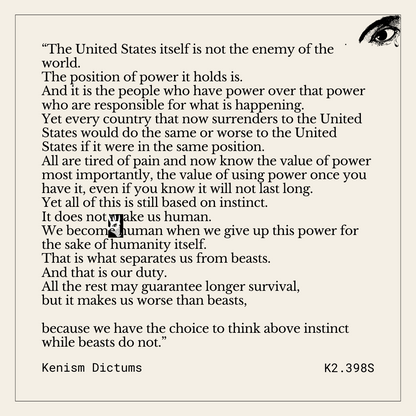 Dictum of K. - K2.398