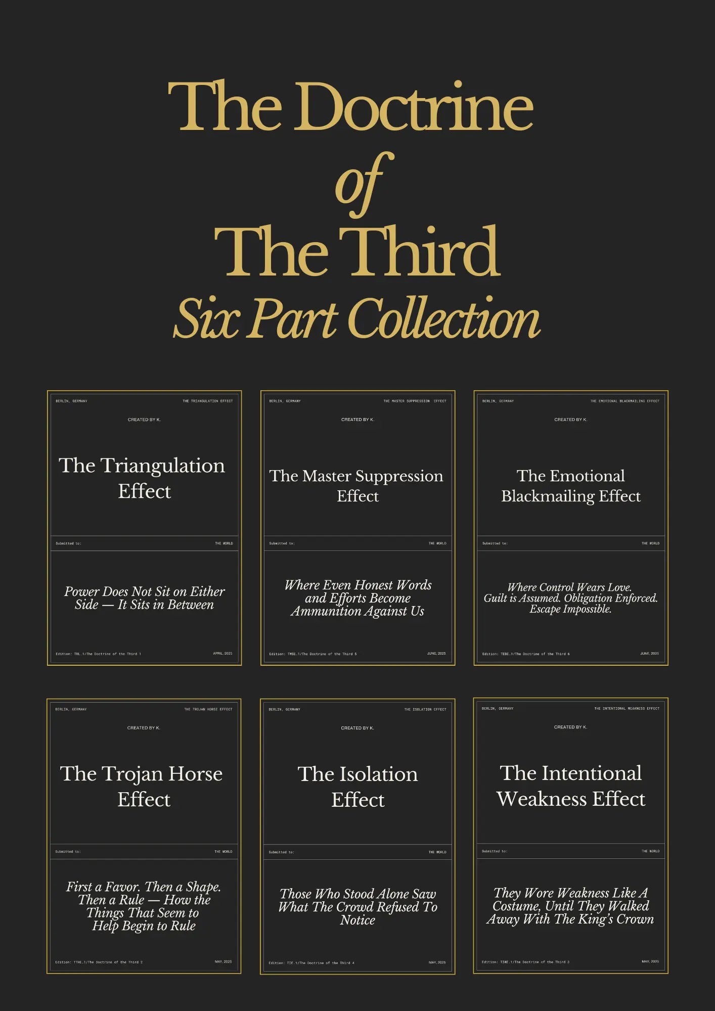 The Doctrine of the Third | The Six-part Collection on Power, Influence, and Manipulation