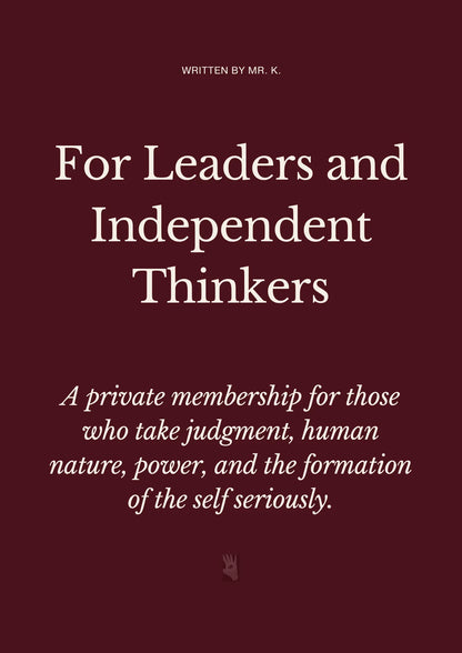 The Philosophy of Kenism: Membership by Admission