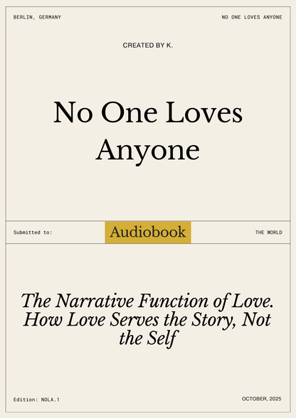 No One Loves Anyone - Audiobook