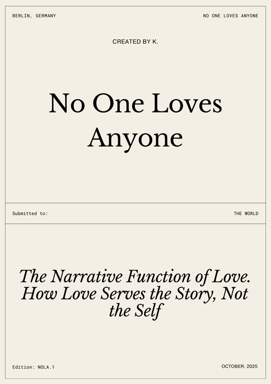 No One Loves Anyone