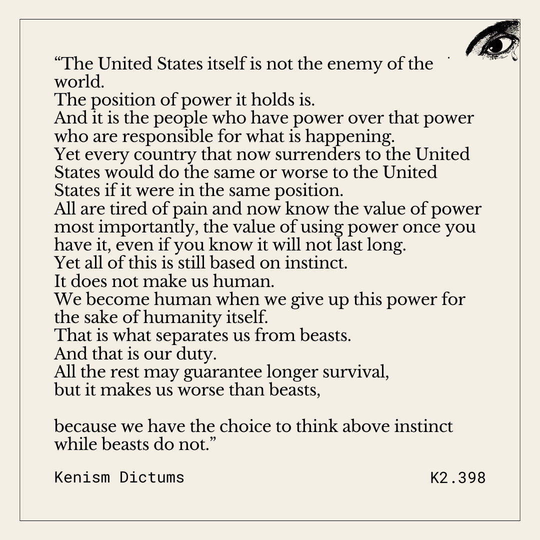 Dictum of K. - K2.398