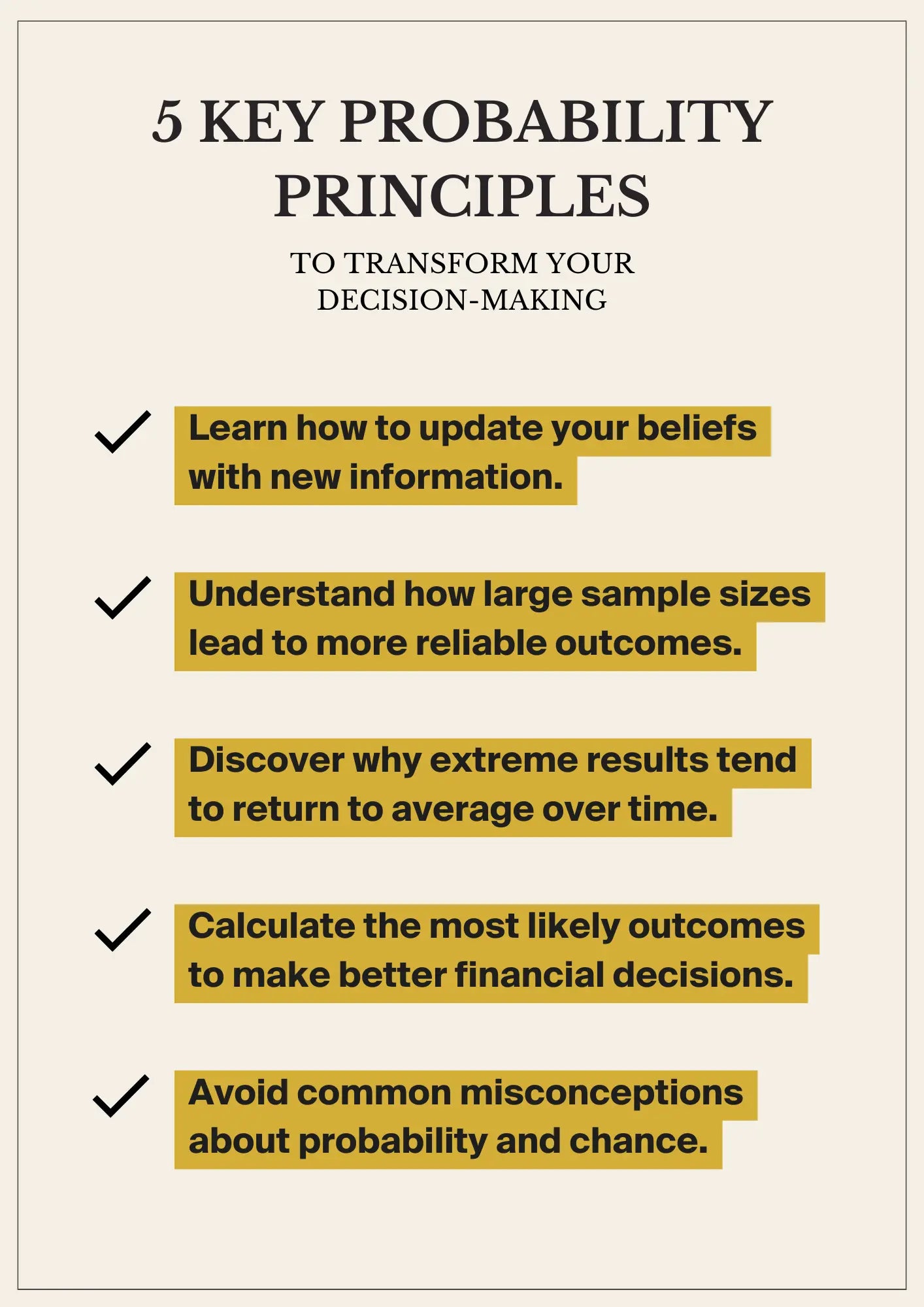 Mental Model: "Think in Probabilities,  Not Certainties" - eBook Part 1