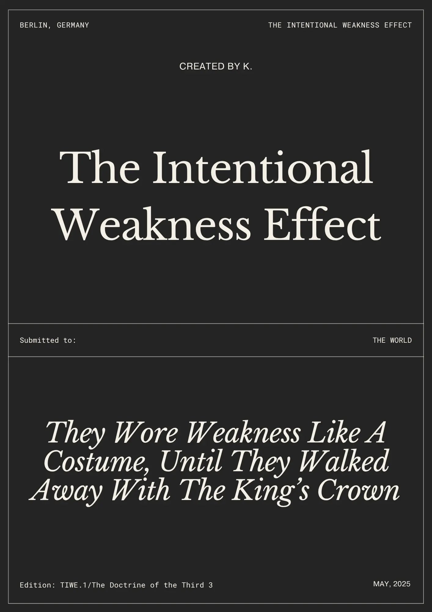 Audiobook The Intentional Weakness Effect