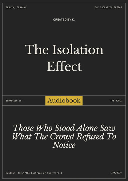 Audiobook The Isolation Effect