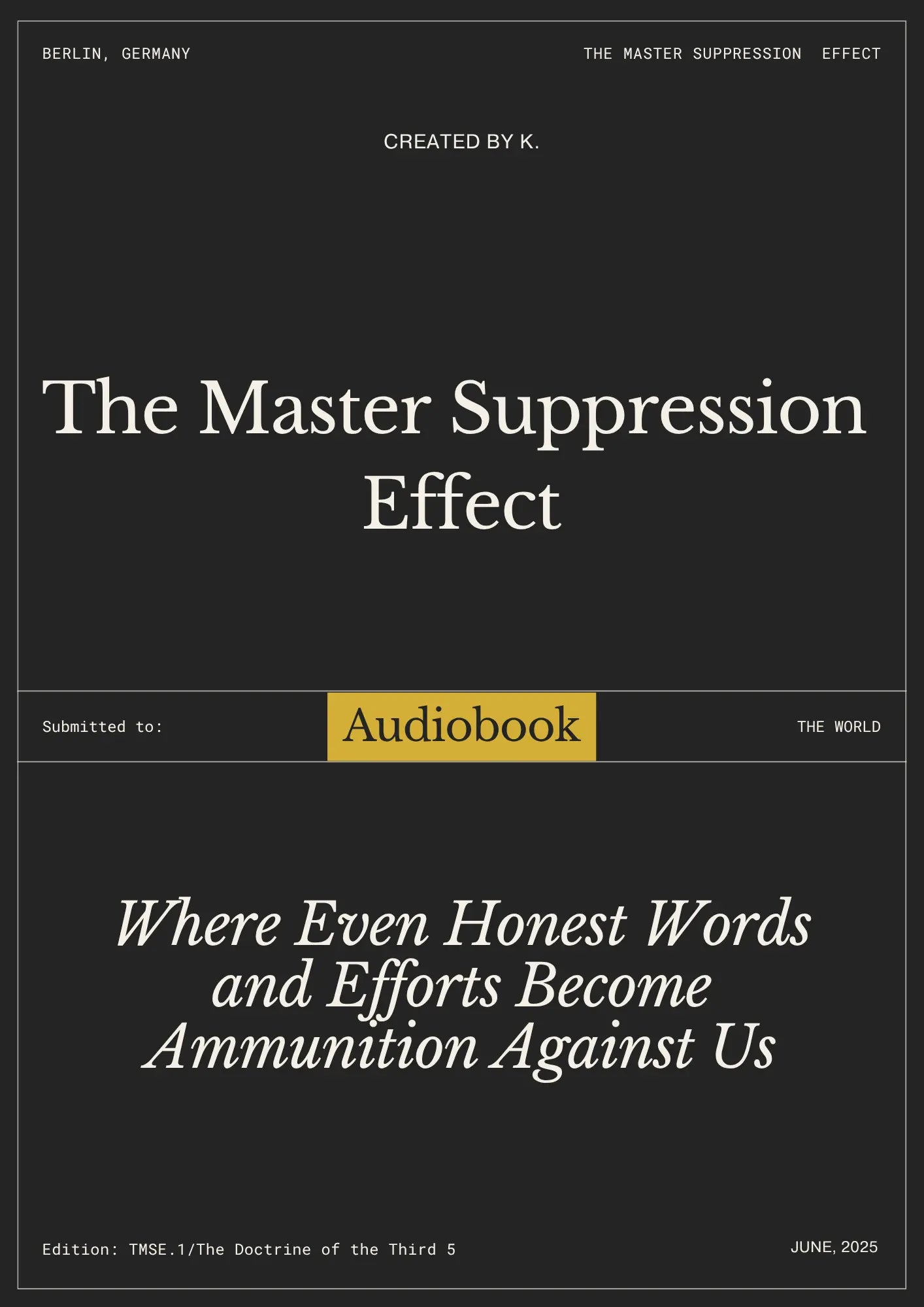 Audiobook The Master Suppression Effect